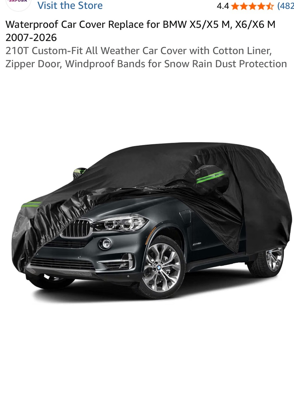 BMW X6 M competition car cover